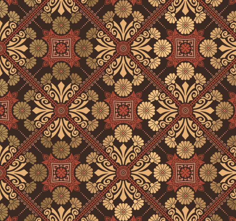 墙纸装饰 复杂的瓷砖工艺 - TenStickers