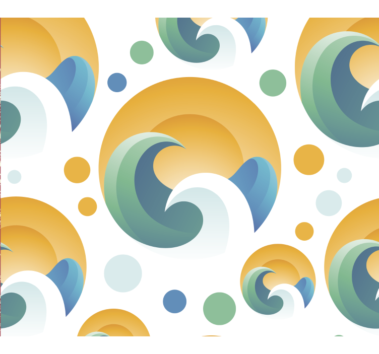 复古墙纸七十年代阳光图案 - TenStickers