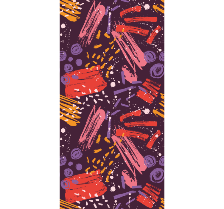 墙纸抽象 富有表现力的笔触 - TenStickers