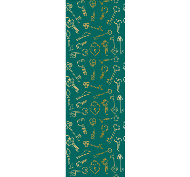 墙纸装饰 复古钥匙图案 - TenStickers