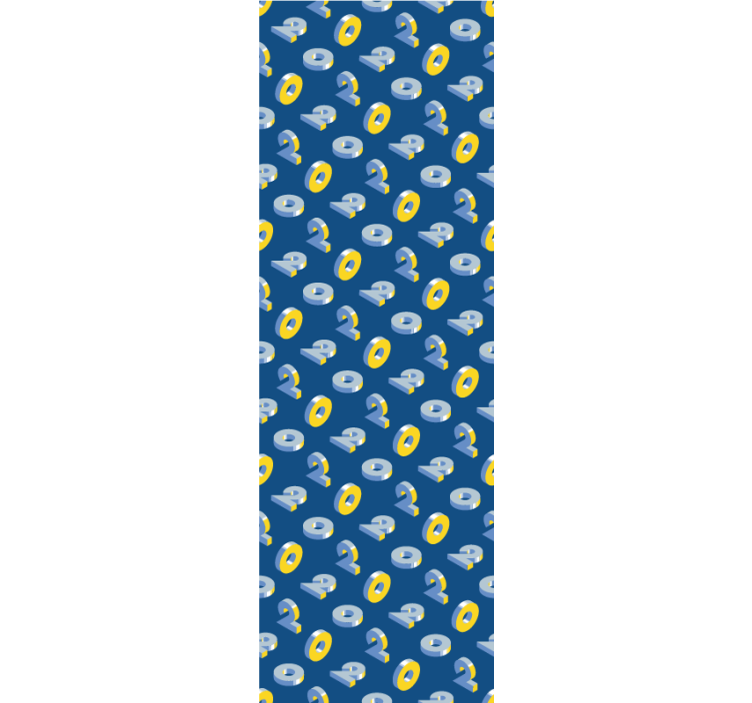 孩子房间墙纸 几何眼睛图案 - TenStickers