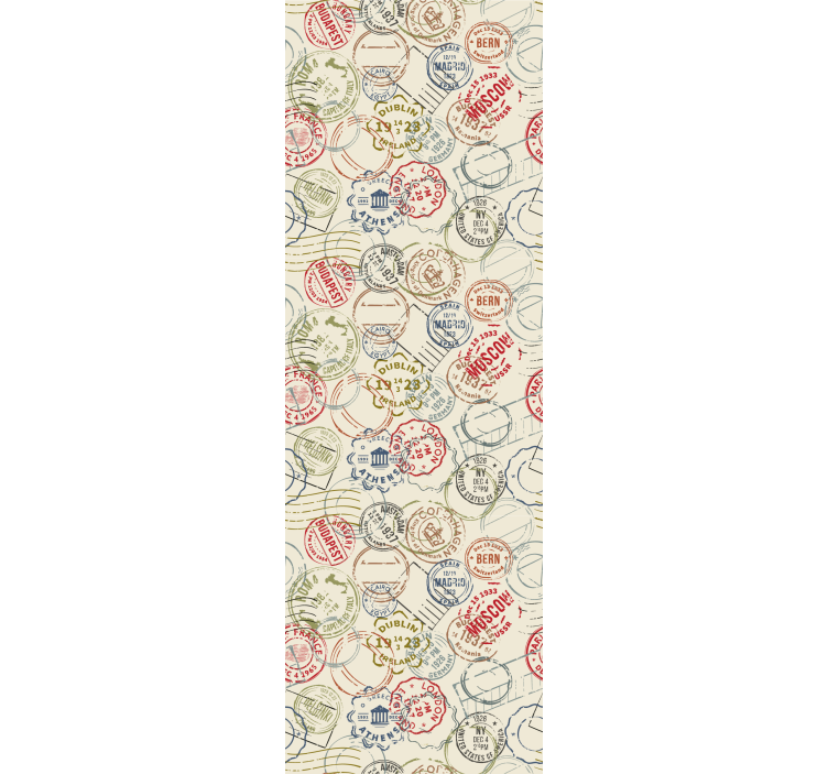 城市墙纸 旅行邮票拼贴 - TenStickers