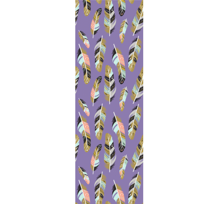 墙纸树叶 羽毛图案 - TenStickers