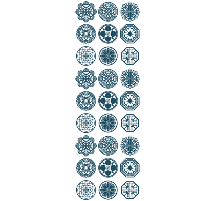 墙纸瓷砖 几何瓷砖图案 - TenStickers