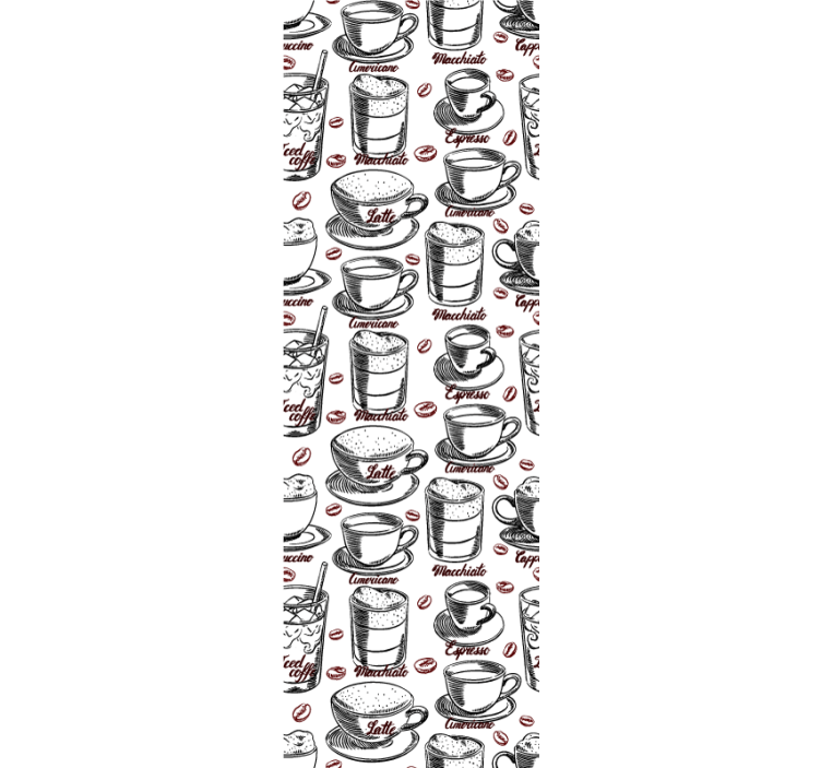 建筑墙纸咖啡主题插图 - TenStickers