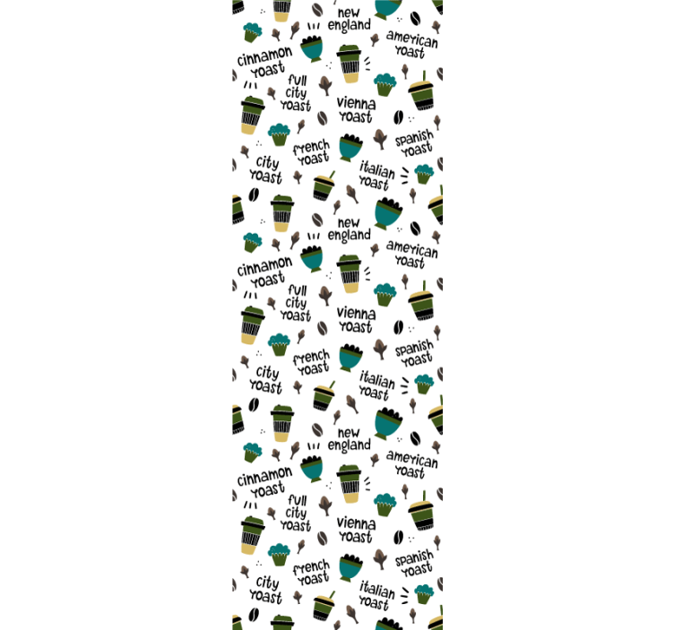 建筑墙纸 咖啡烘焙图案 - TenStickers
