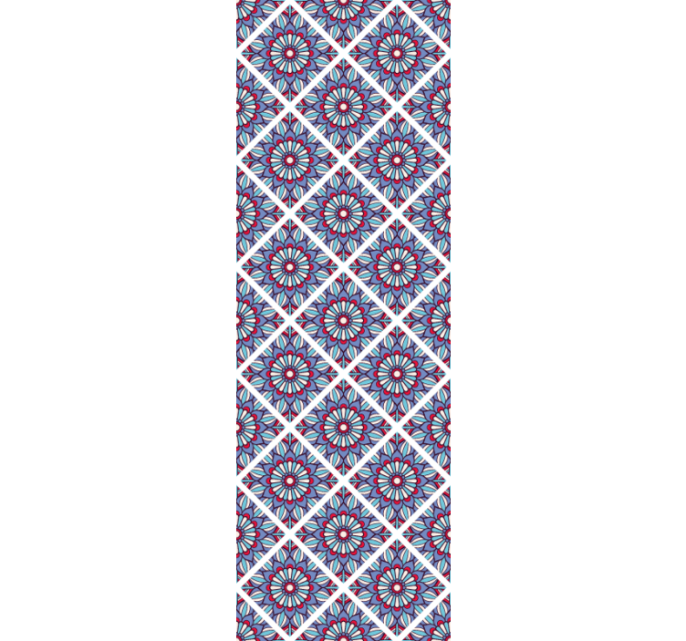 墙纸花卉 几何花卉优雅 - TenStickers