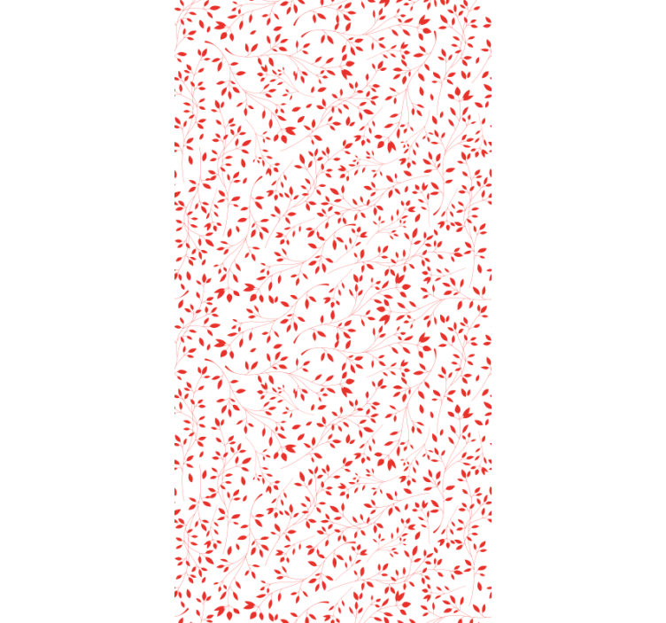 墙纸树叶 红色树枝图案 - TenStickers