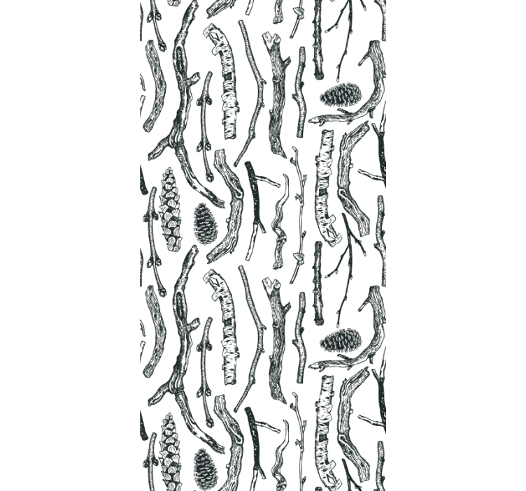 动物墙纸 林地素描 - TenStickers