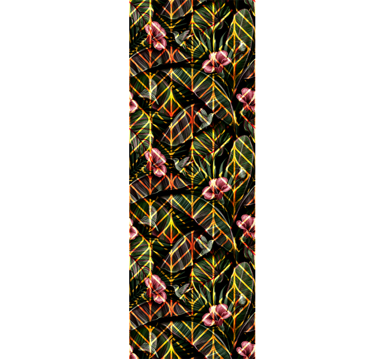 墙纸性能 花卉叶子图案 - TenStickers