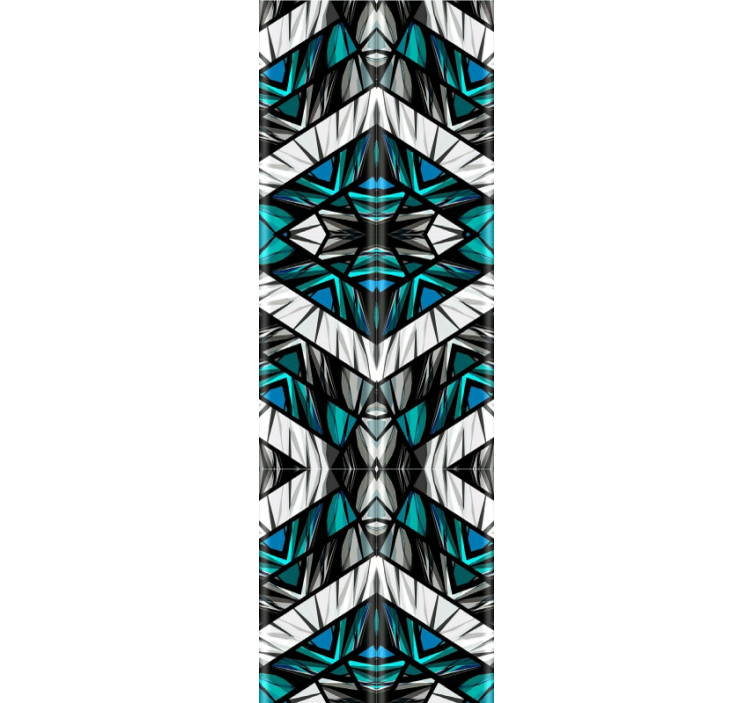 几何墙纸 万花筒对称 - TenStickers