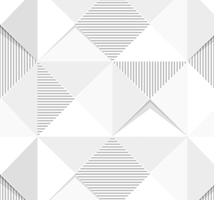 3d白色方块家庭办公室壁纸 - TenStickers