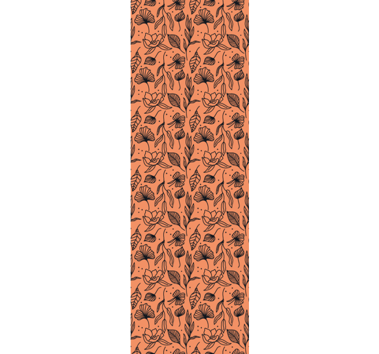 墙纸花卉 花卉图案的室内 - TenStickers