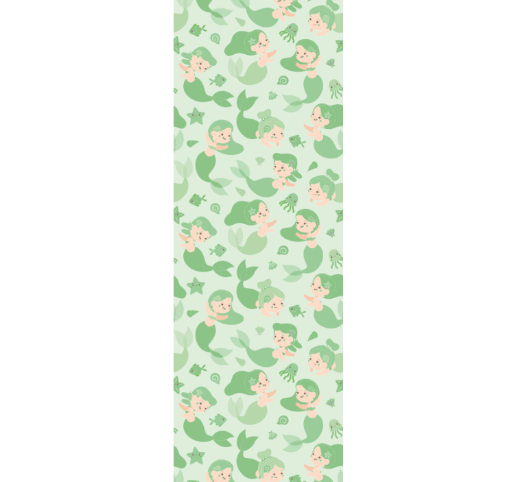 孩子房间墙纸 顽皮的美人鱼 - TenStickers