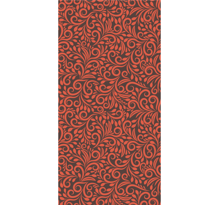 墙纸花卉 华丽的漩涡 - TenStickers