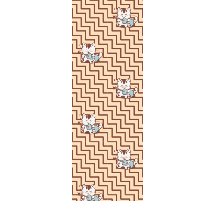 墙纸猫 几何猫科动物图案 - TenStickers