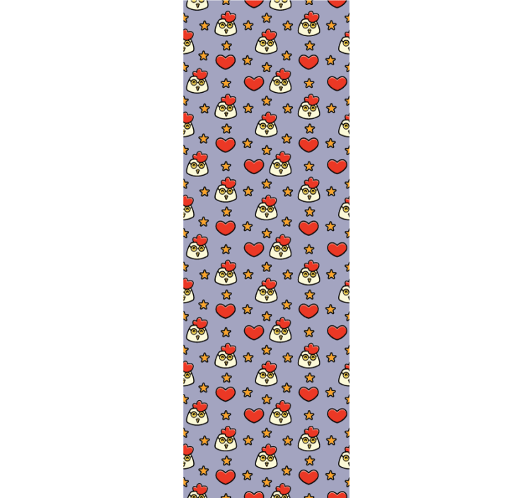 动物墙纸 卡通鸡图案 - TenStickers