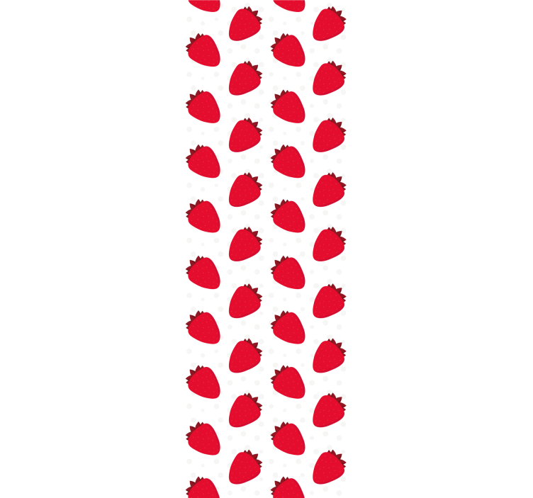 建筑墙纸 红色浆果图案 - TenStickers