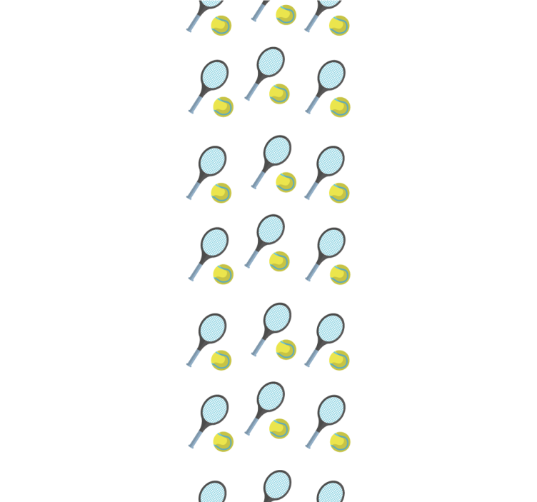 定制墙纸网球拍与球 - TenStickers