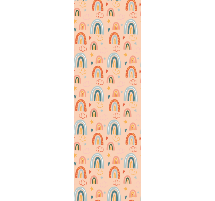 少女房卧室壁纸 彩虹梦境 - TenStickers