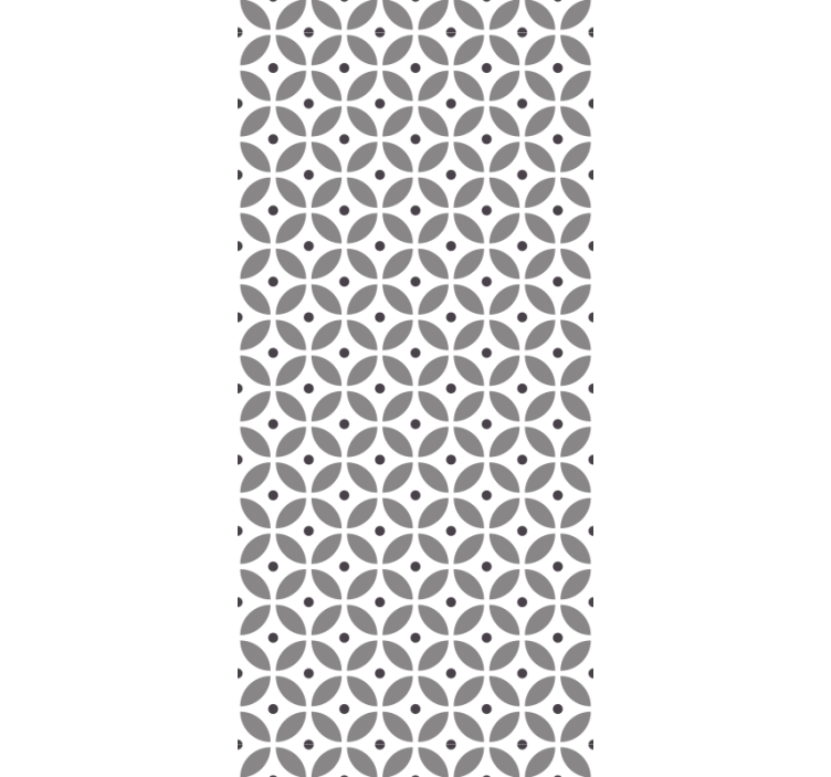 几何墙纸 几何花瓣图案 - TenStickers