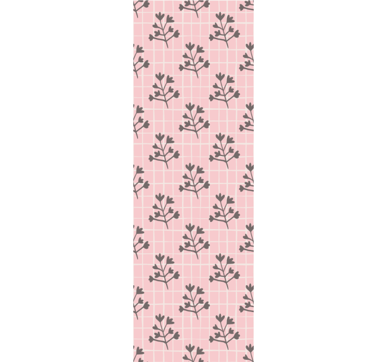 墙纸树叶 植物网格图案 - TenStickers