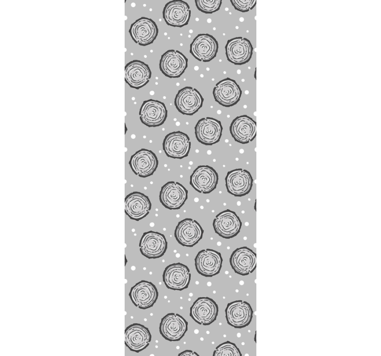 灰色墙纸 点状玫瑰花结 - TenStickers