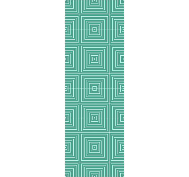 几何墙纸 方形螺旋图案 - TenStickers