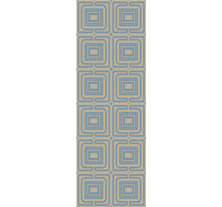 几何墙纸 几何复古方块 - TenStickers