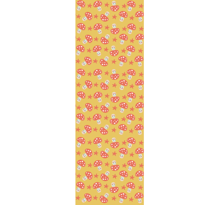 墙纸装饰 俏皮的蘑菇图案 - TenStickers