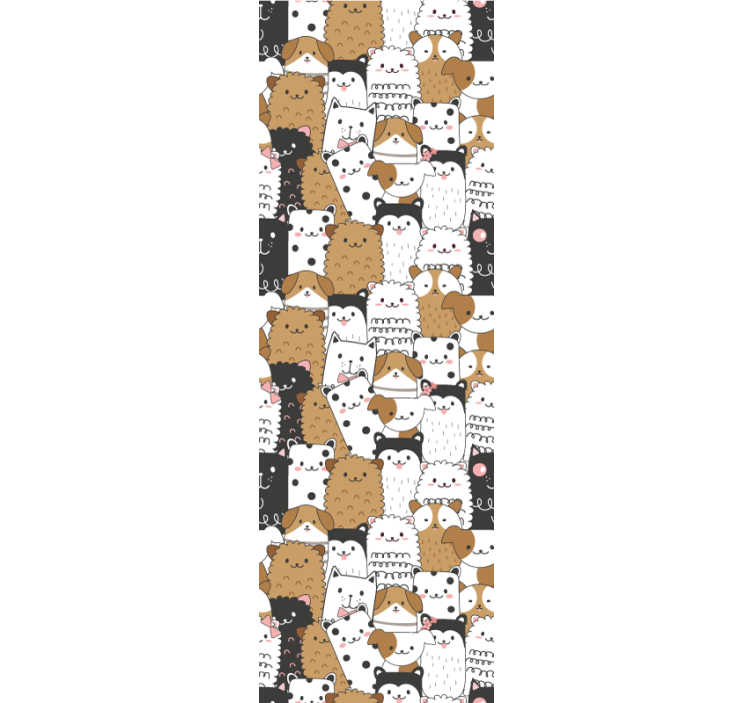 墙纸猫 顽皮的猫咪图案 - TenStickers