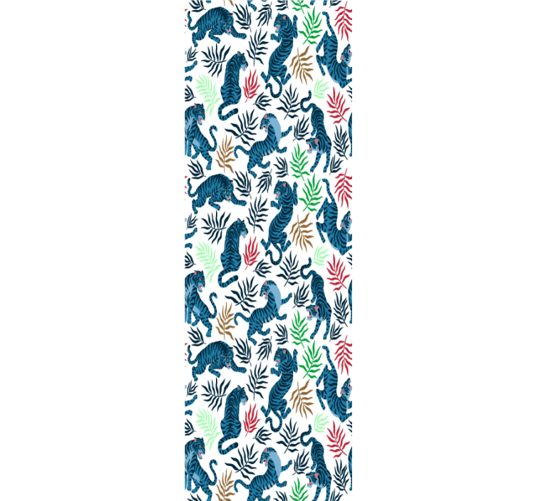 动物墙纸 热带老虎图案 - TenStickers