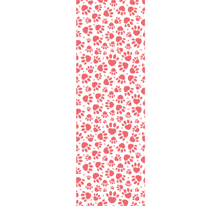 墙纸狗的爪印心形图案 - TenStickers