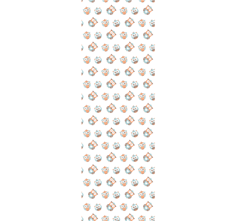 孩子房间墙纸 猫头鹰图案 - TenStickers