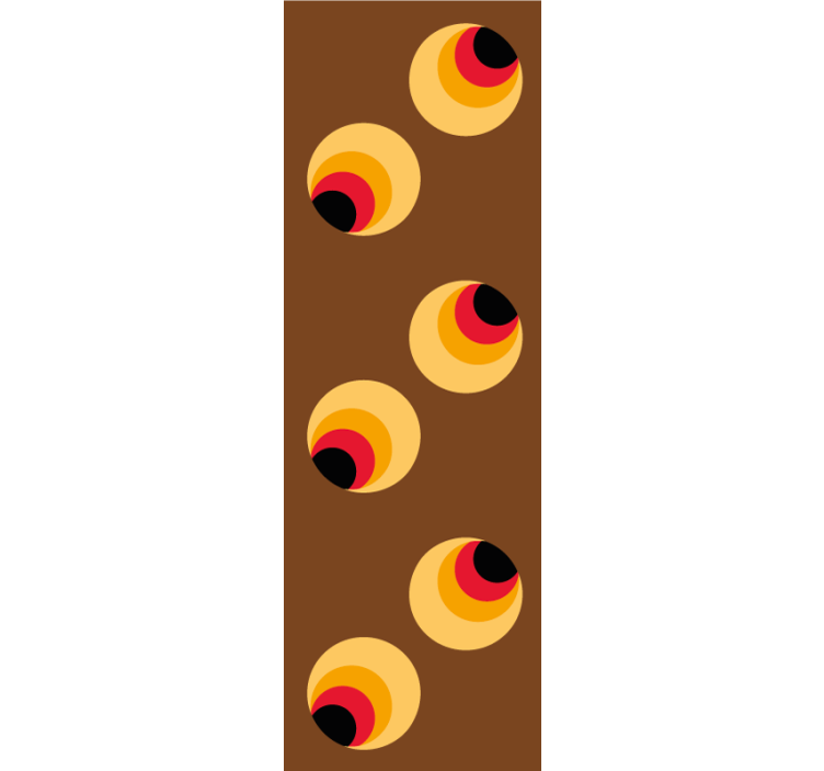 几何墙纸 复古几何球体 - TenStickers