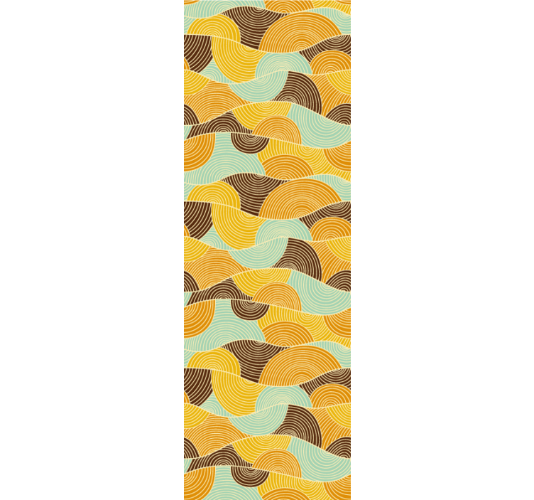 几何墙纸 几何波浪 - TenStickers