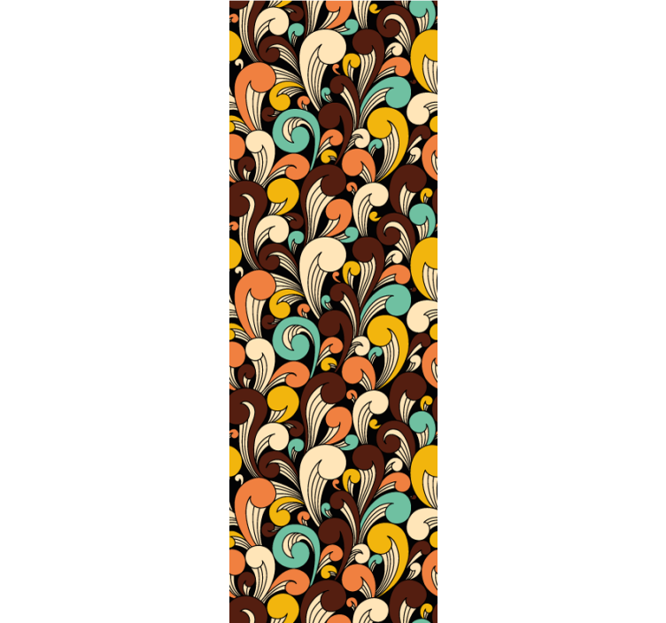 墙纸装饰 复古旋涡图案 - TenStickers