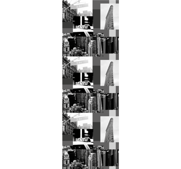 城市墙纸 城市拼贴图案 - TenStickers