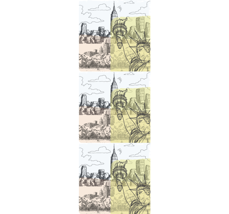 城市墙纸 城市素描设计 - TenStickers