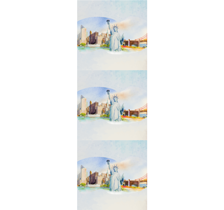 纽约壁纸城市地标拼贴画 - TenStickers