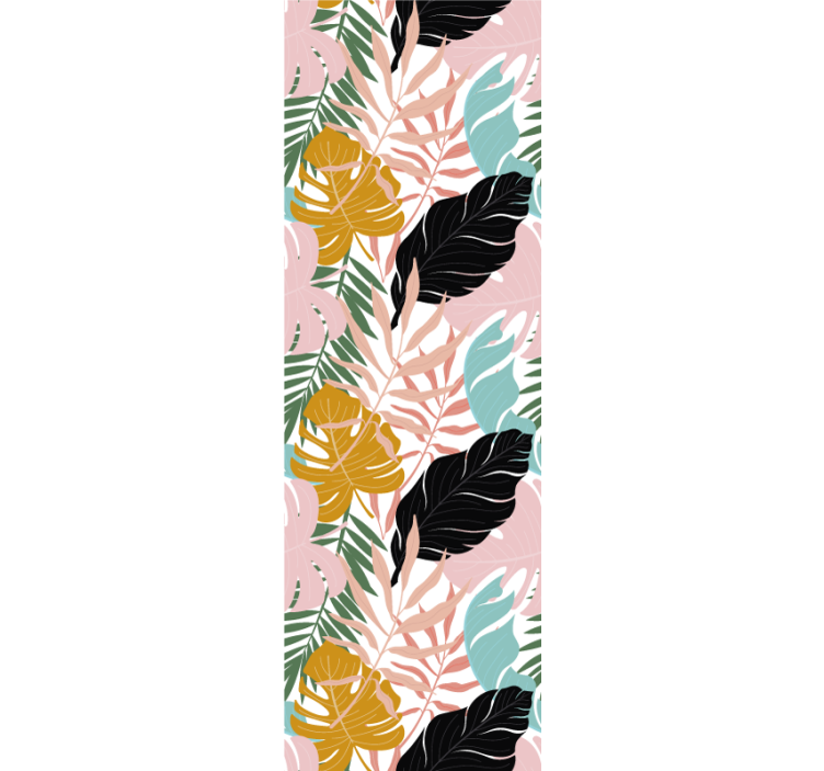 墙纸树叶异域植物组合 - TenStickers