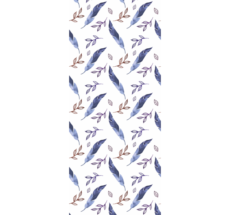 优雅抽象水彩羽毛壁纸 - TenStickers