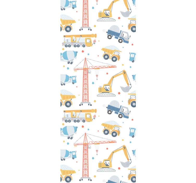 孩子房间墙纸适合建筑主题图案 - TenStickers