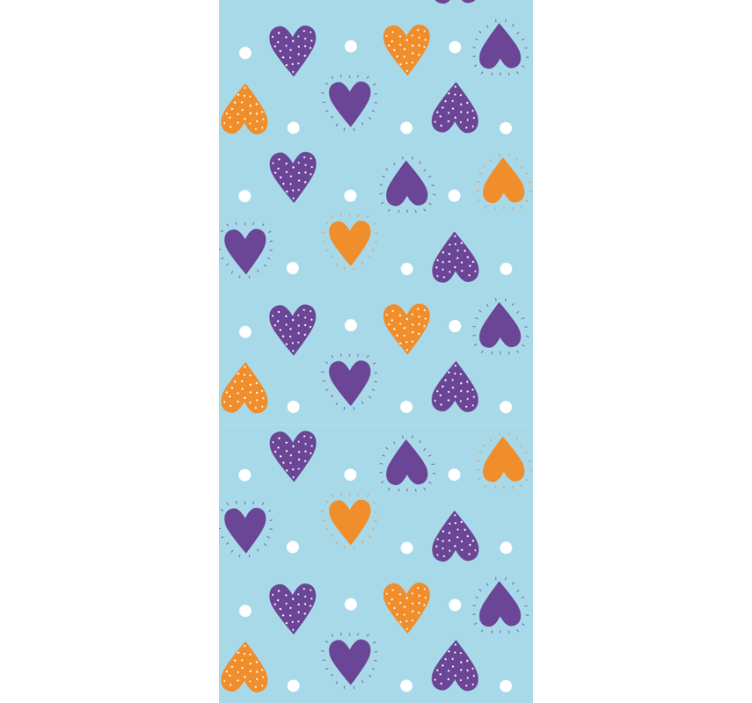 卧室壁纸 心形雨滴 - TenStickers