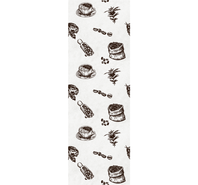 艺术墙纸 咖啡因图案 - TenStickers