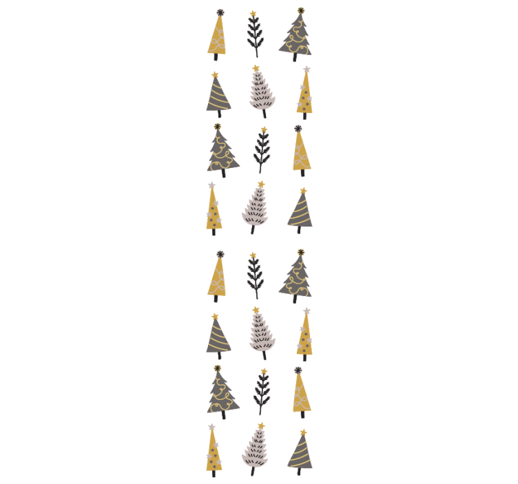 墙纸 圣诞 主题 节日树图案 - TenStickers