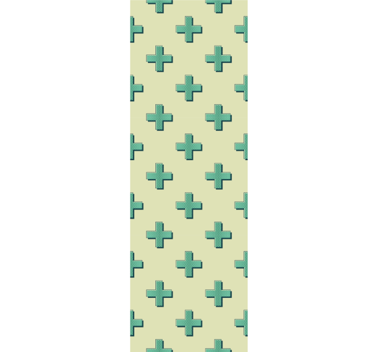 几何墙纸 几何十字图案 - TenStickers