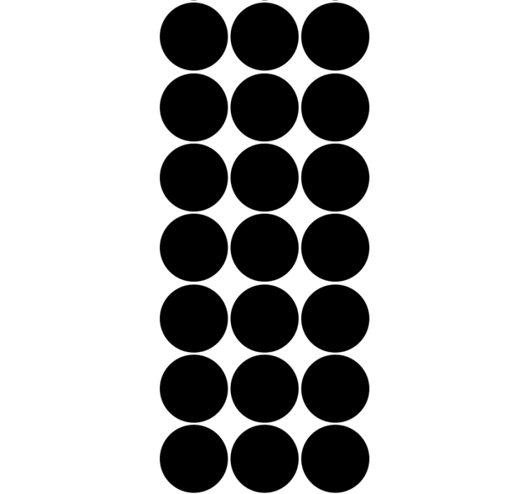 墙纸圆点时尚黑色圆形图案 - TenStickers