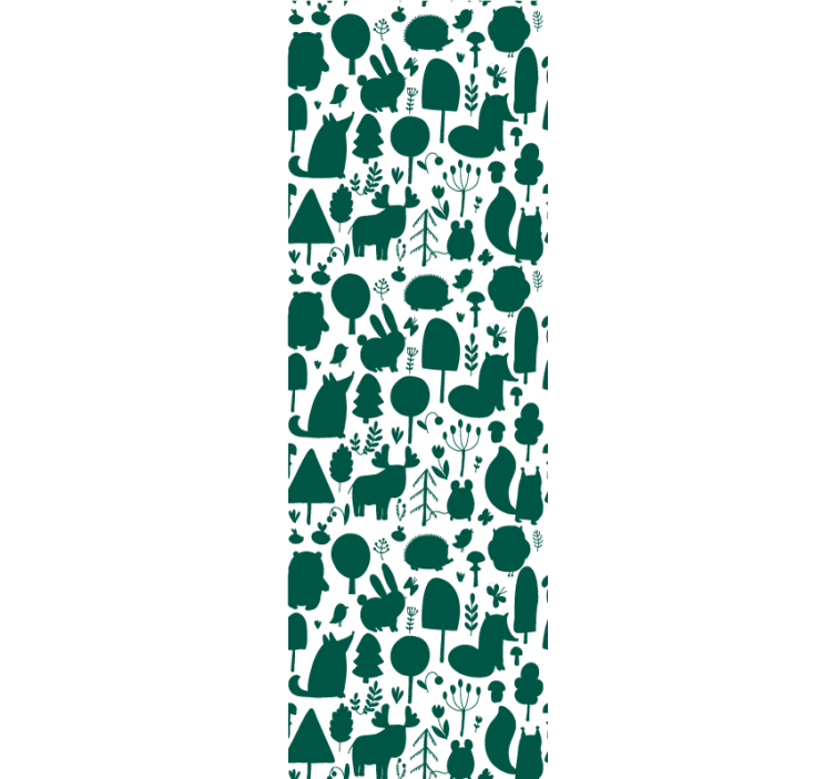 墙纸性能 森林动物剪影 - TenStickers