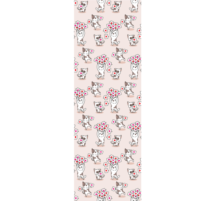 墙纸猫 顽皮的猫图案 - TenStickers